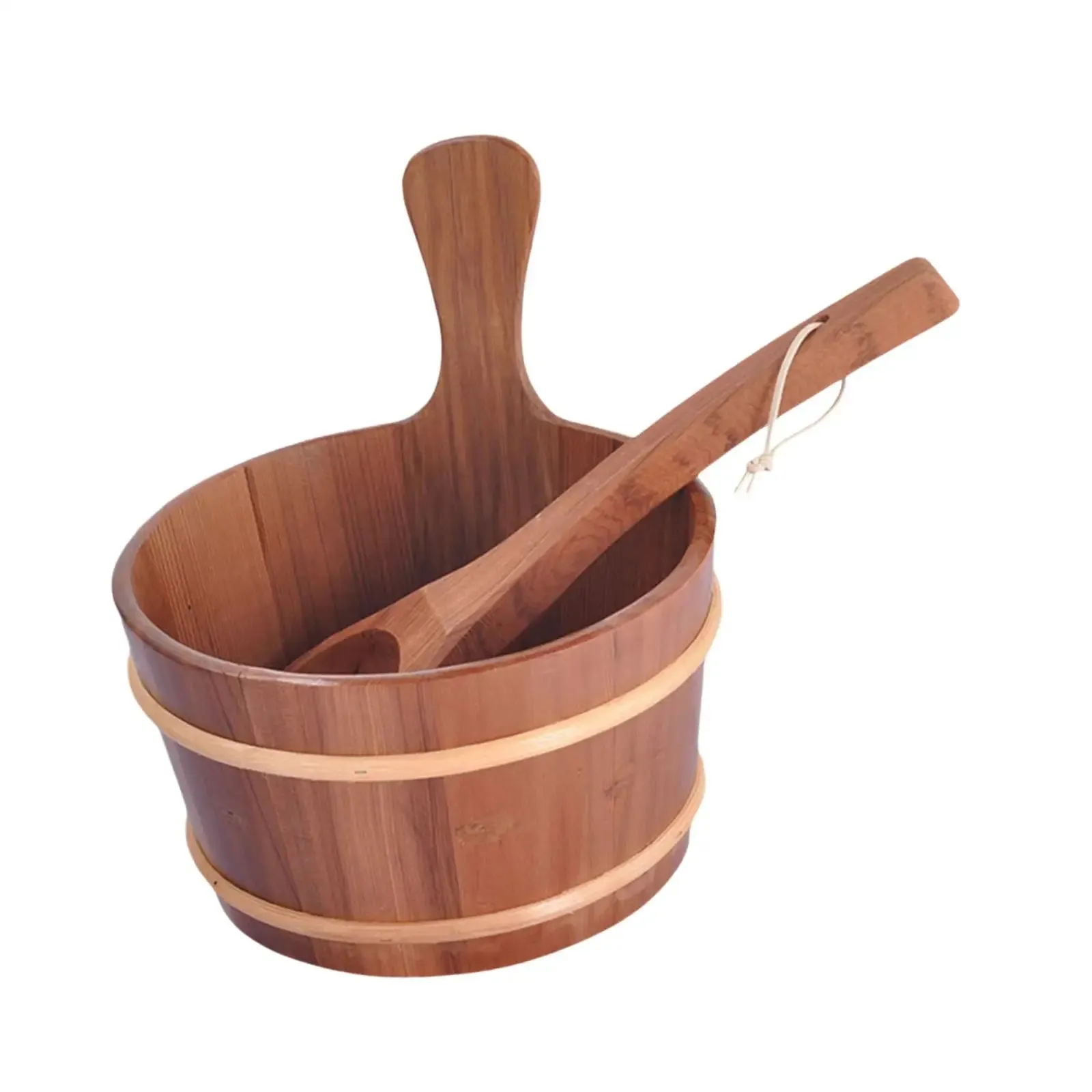4L Versatile Sturdy with Handle Gifts Water Bucket Sauna Bucket and Ladle Storage Container for SPA Home Bathroom Swimming Pool
