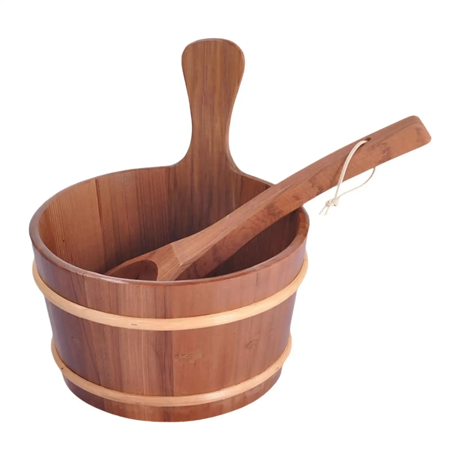 4L Versatile Sturdy with Handle Gifts Water Bucket Sauna Bucket and Ladle Storage Container for SPA Home Bathroom Swimming Pool