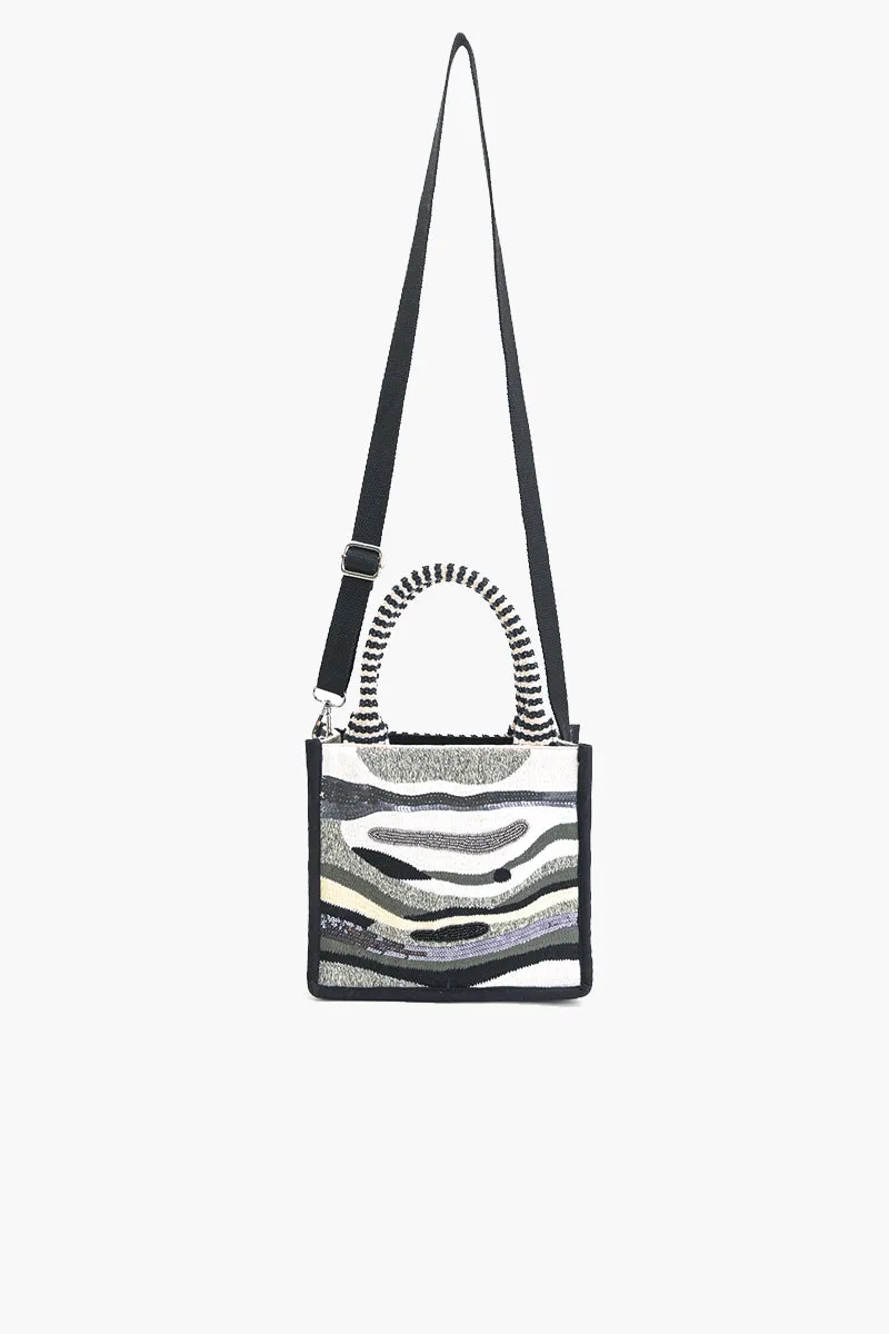 Charcoal Chic Evening Mini Tote Bag