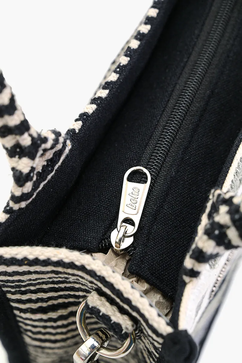 Charcoal Chic Evening Mini Tote Bag