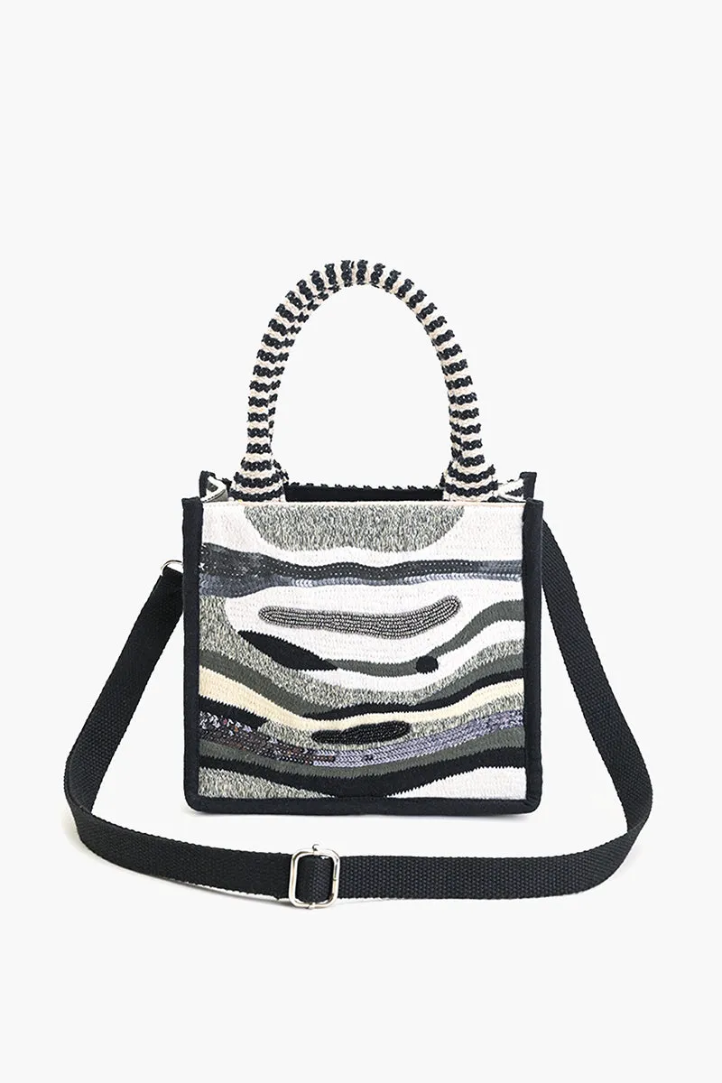 Charcoal Chic Evening Mini Tote Bag