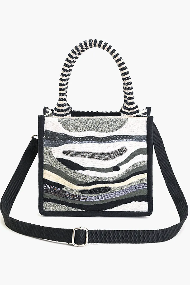 Charcoal Chic Evening Mini Tote Bag