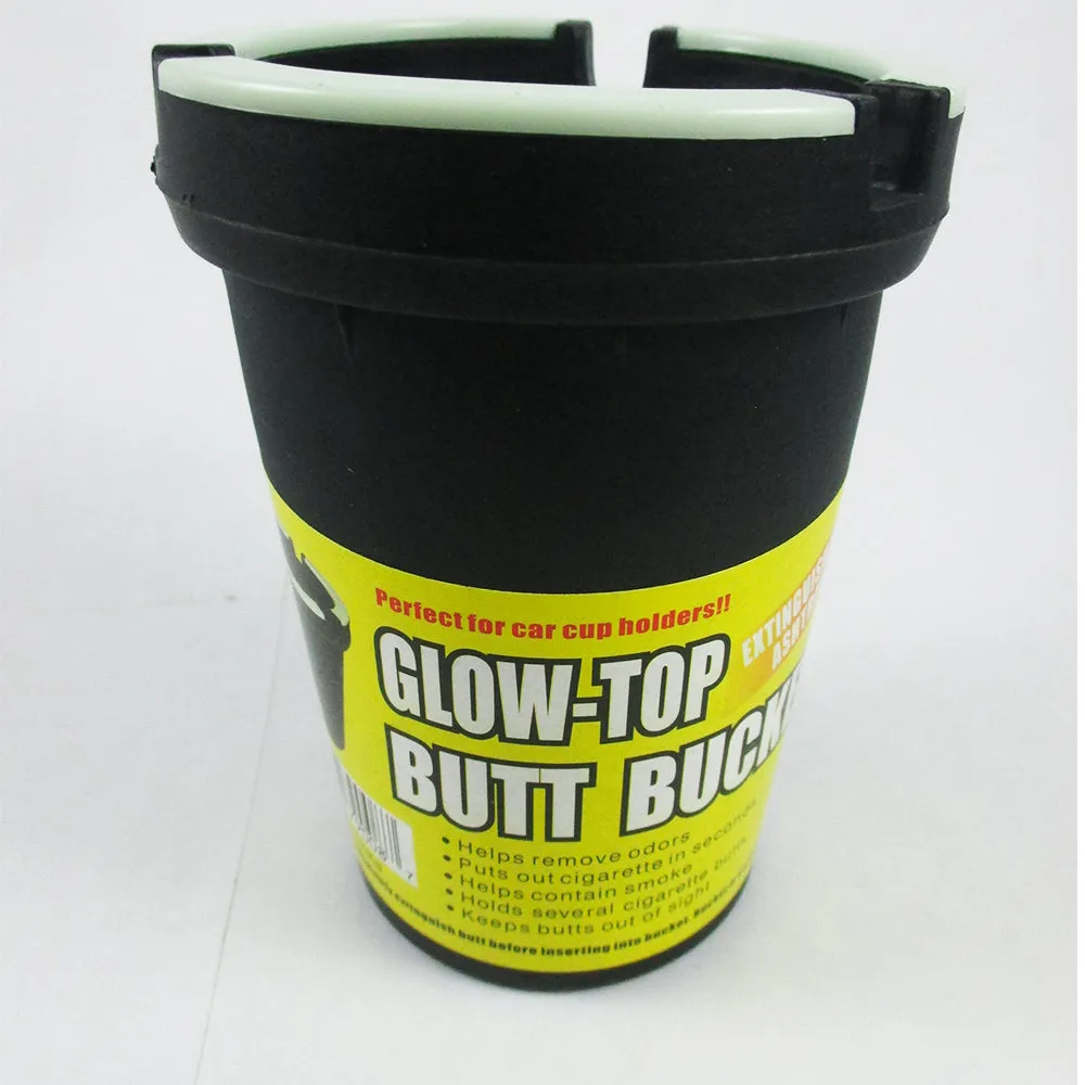 Glow Top Butt Bucket Car Cigarette Ashtray Odor Remover Glow In The Dark Cup New