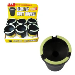 Glow Top Butt Bucket Car Cigarette Ashtray Odor Remover Glow In The Dark Cup New