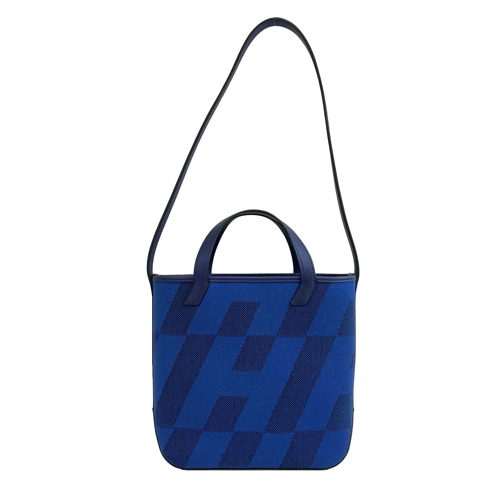 Hermes - NEW Cabas H en Biais Swift Toile Canvas 27 (Blue limited edition) Tote w/ Shoulder Strap