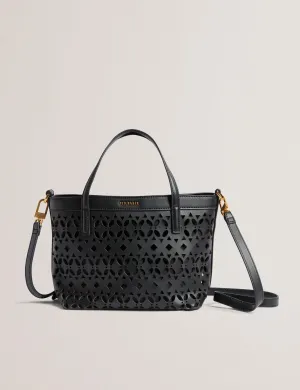Lissann Laser-Cut Mini Shopper Black