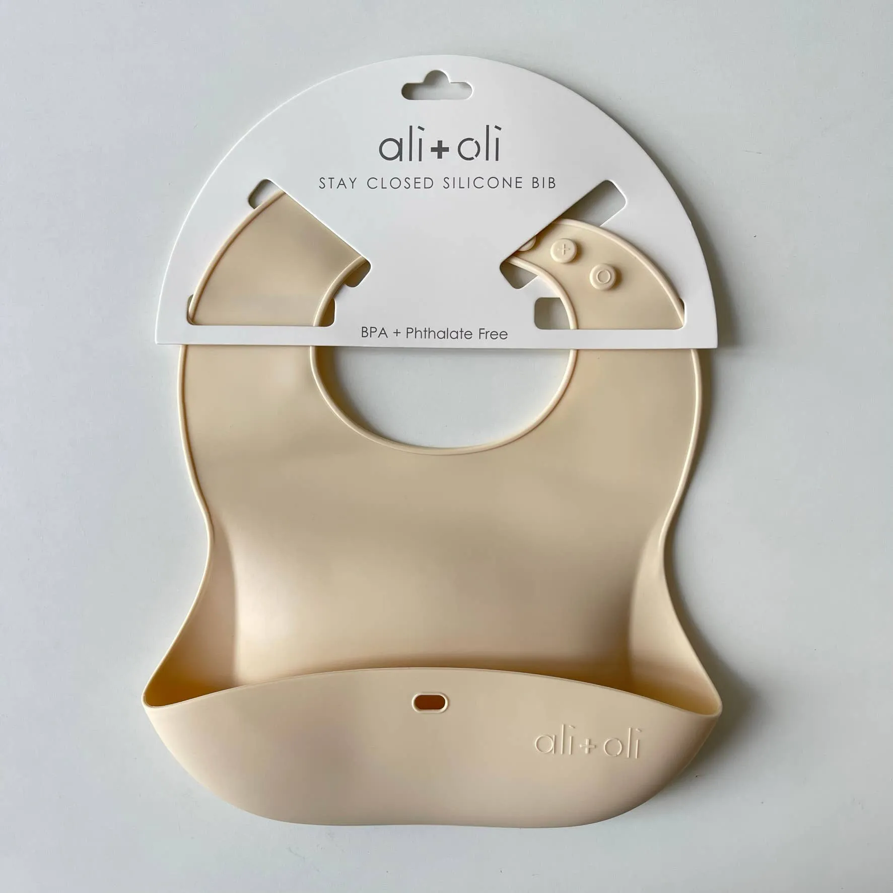 Silicone Baby Bib Roll Up - Sand