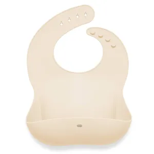 Silicone Baby Bib Roll Up - Sand