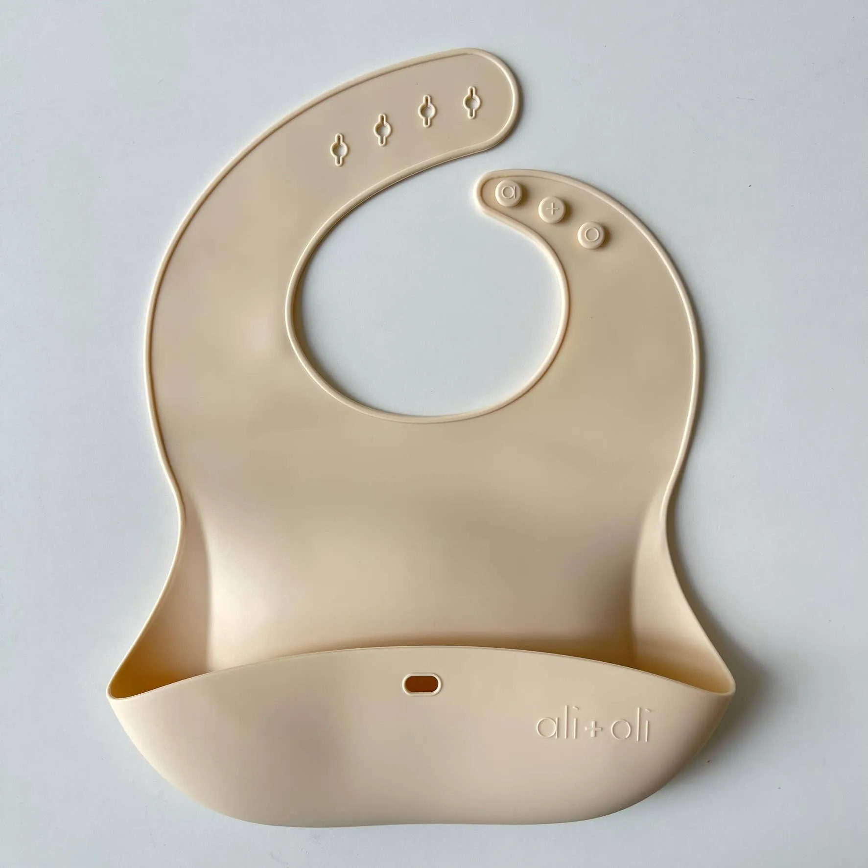 Silicone Baby Bib Roll Up - Sand