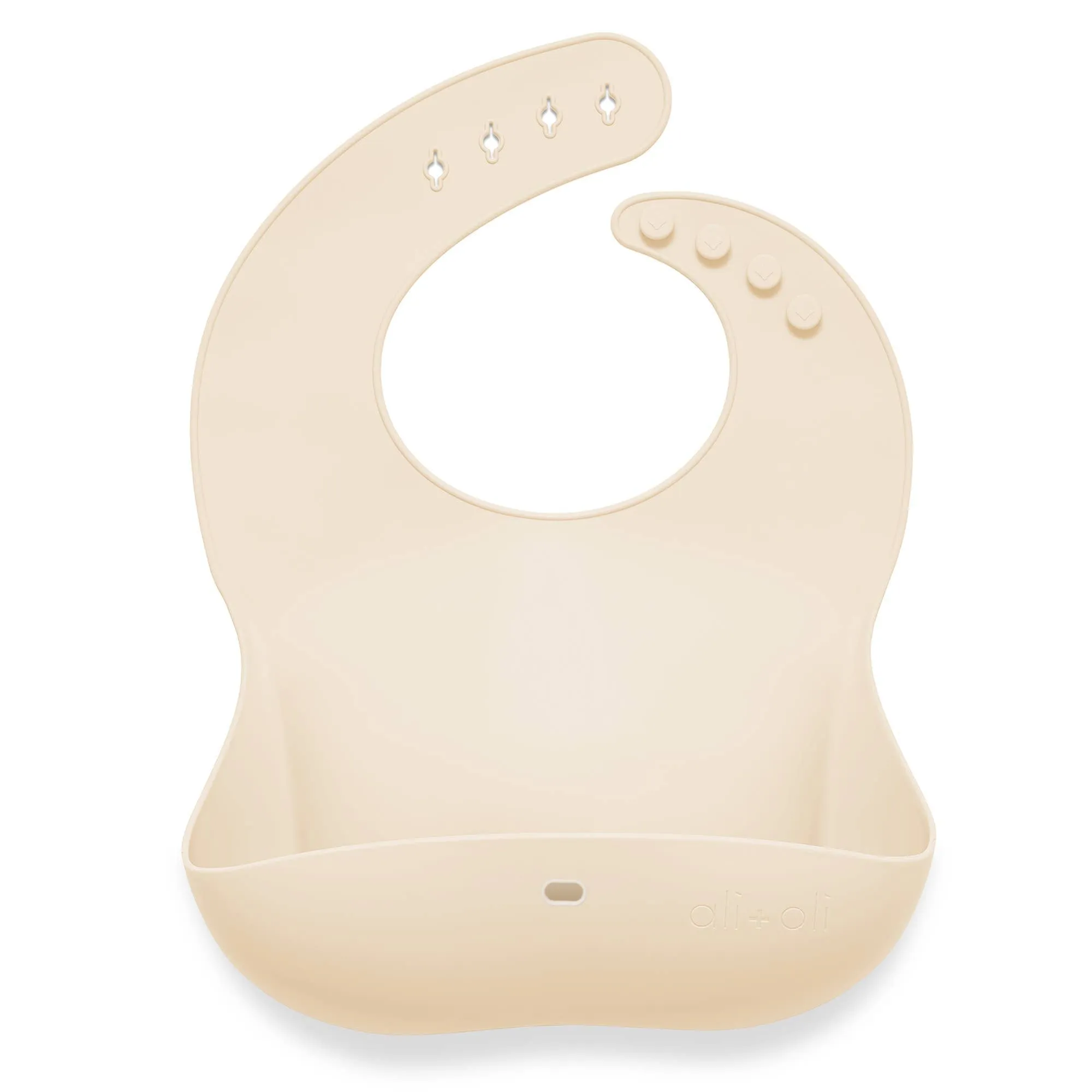 Silicone Baby Bib Roll Up - Sand