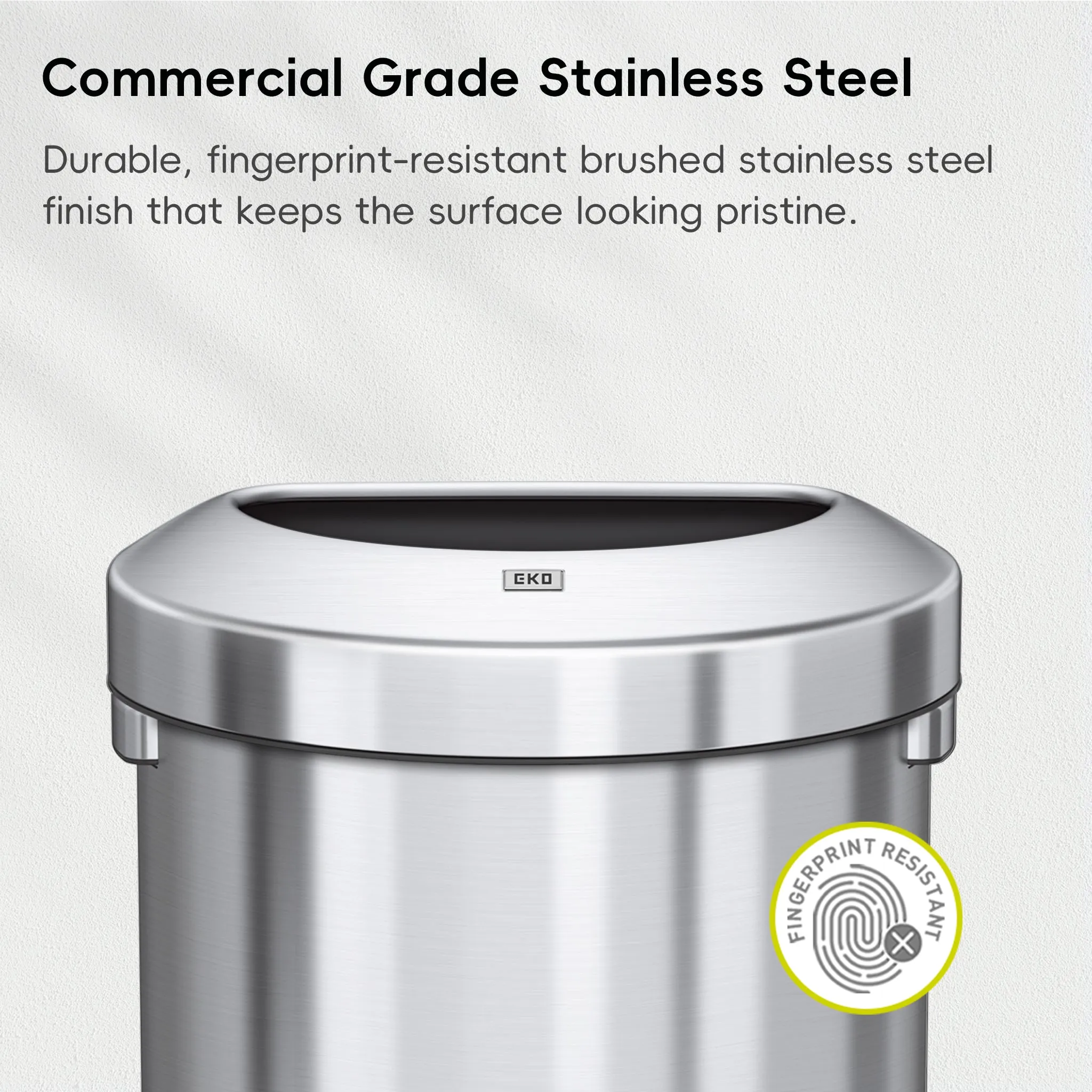 Urban Semi-Round Open Top Can Commercial Grade – 60L / 16 Gal